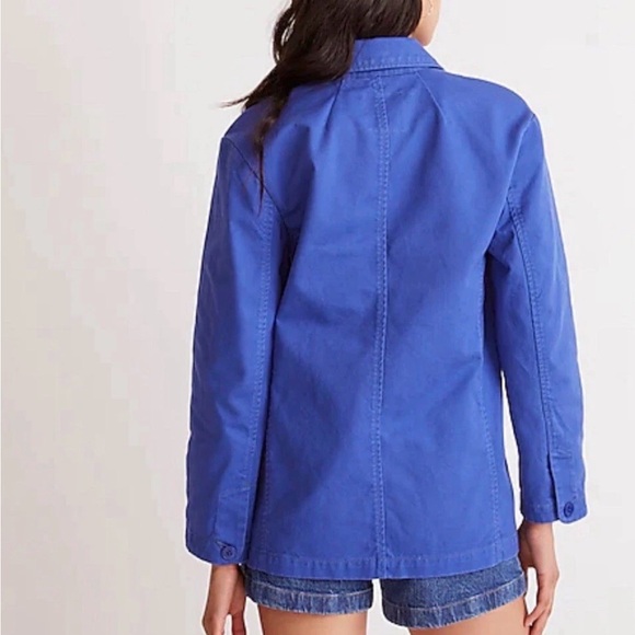 Madewell Blazer Womens XS Blue Crossover Regenerative Chino Relaxed NEW $138 - Picture 3 of 15